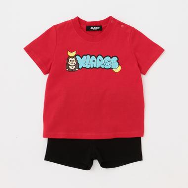 【WEB限定】バナナ＆ファニーゴリラ半袖Tシャツ＋ショーツSET