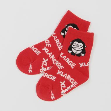 ファニーゴリラモチーフクルーソックス