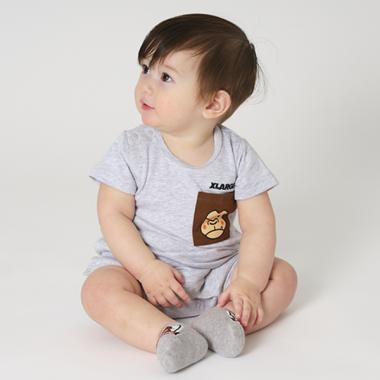 ゴリラ半袖カバーオール