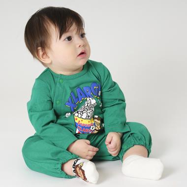 ポップコーン長袖カバーオール