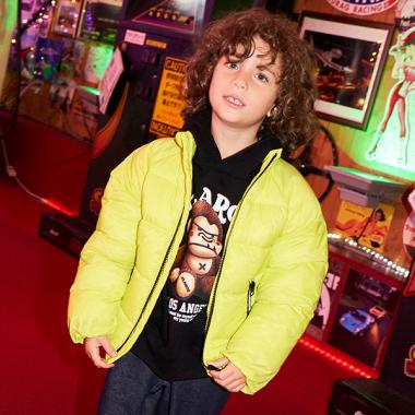 スリーブロゴ薄手中綿ブルゾン