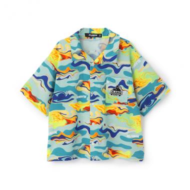 マーブル迷彩シャツ