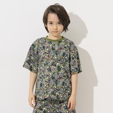 ファニーゴリラ&キラッキー カモ柄半袖Tシャツ