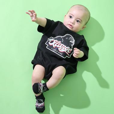 OGゴリラ&ロゴ半袖ロンパース