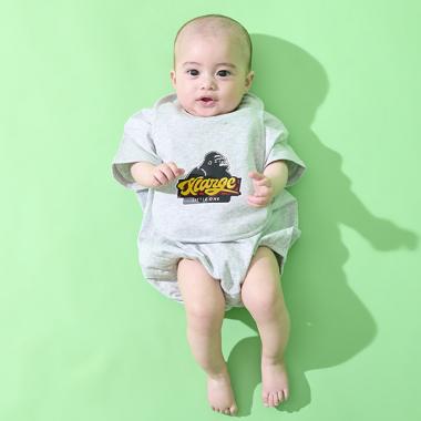 OGゴリラ&ロゴ半袖ロンパース