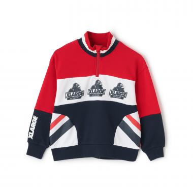 カラーブロックハーフジップトレーナー