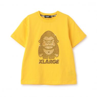 ラインストーンファニーゴリラ 半袖Tシャツ