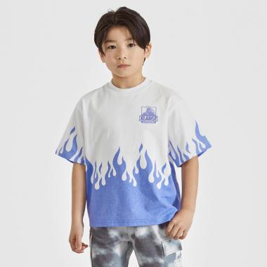 ファイヤーモチーフ 半袖Tシャツ