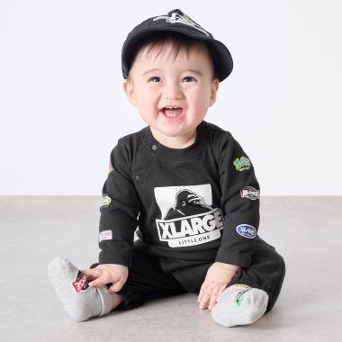 袖ロゴワッペン風プリントOG長袖2WAYオール