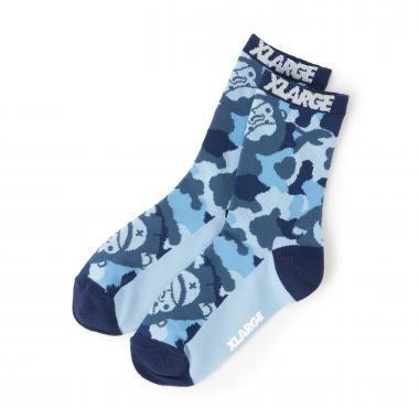 ファニーゴリラカモ総柄 クルーソックス
