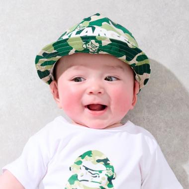 ファニーゴリラカモ総柄 ベビーキャップ