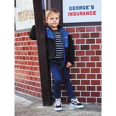 フリース切り替えスタンドカラージャケット