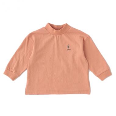 スケーター刺しゅうボトルネックTシャツ