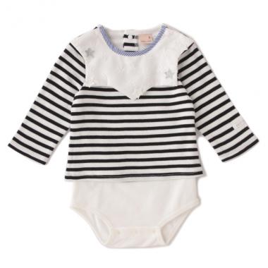 オーガニックコットン スタイつきロンパース