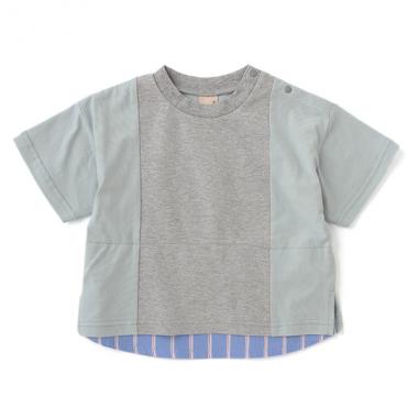 裾シャツ切り替えTシャツ