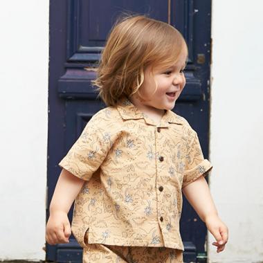 恐竜柄半袖シャツ