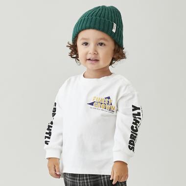 袖ロゴ長袖Tシャツ