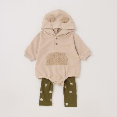 【リンク】ニットポケットロンパースセット(ベビーサイズ)