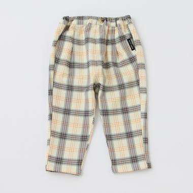 ストレッチチェックテーパードパンツ