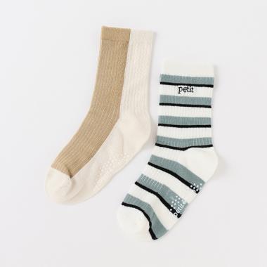 ライン/ボーダーソックス2P