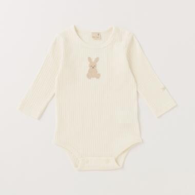 【弱酸性】アニマル刺しゅうロンパース