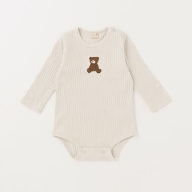 【弱酸性】アニマル刺しゅうロンパース