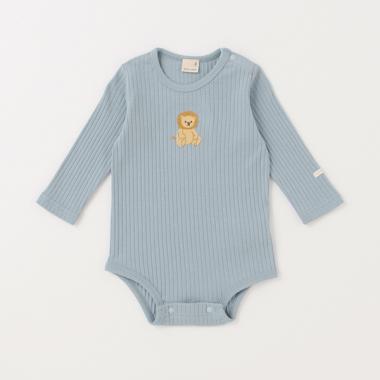 【弱酸性】アニマル刺しゅうロンパース