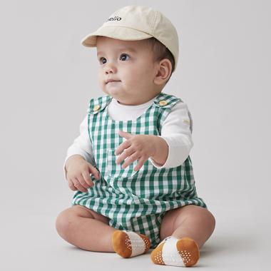 チェックサロペット