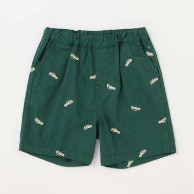 クルマ刺しゅうハーフパンツ