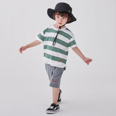 ポケット刺しゅうカットハーフパンツ