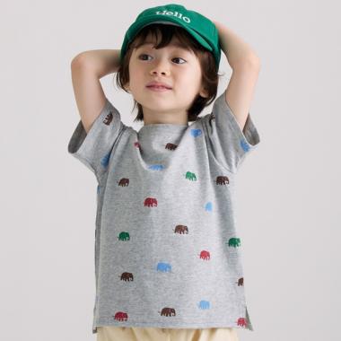 ぞう柄半袖Tシャツ