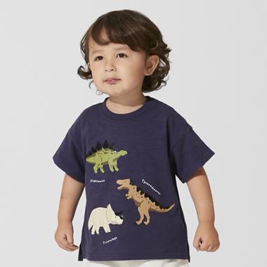 恐竜スパンコール半袖Tシャツ