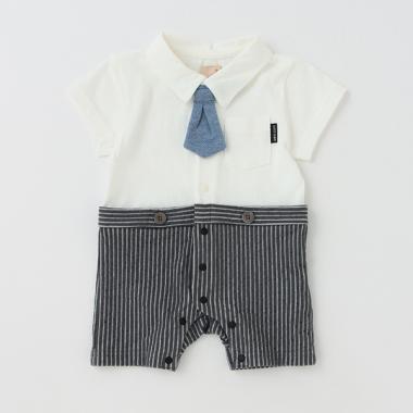 ネクタイつきカバーオール