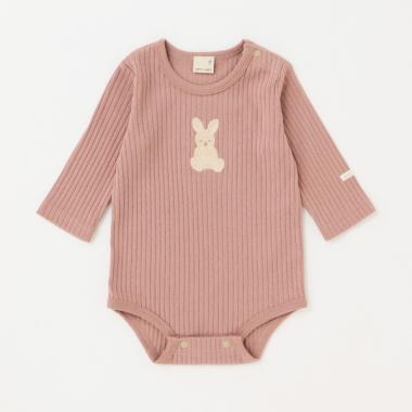 【弱酸性】アニマル刺しゅうロンパース