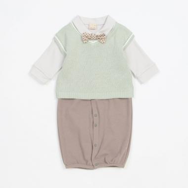 ニットベストつき2WAYオール