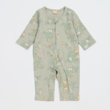 【弱酸性】アニマル総柄カバーオール