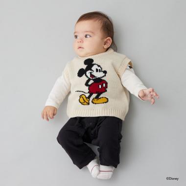 【Disney】ニットベストつきカバーオール