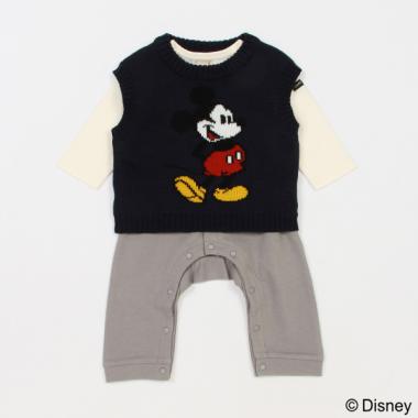 【Disney】ニットベストつきカバーオール