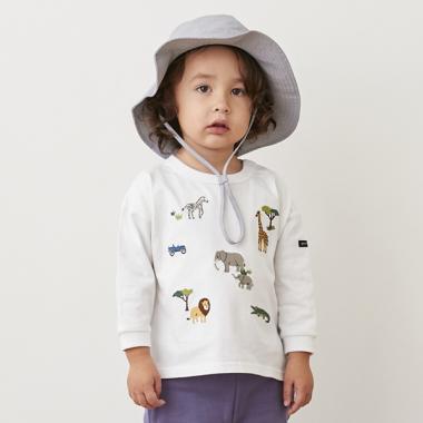 アニマル刺しゅうロンT