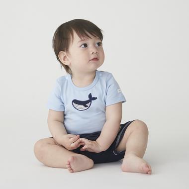 【接触冷感】恐竜・海の動物ロンパース