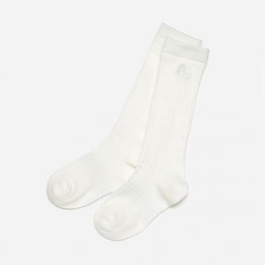 ワンポイント刺繍ハイソックス