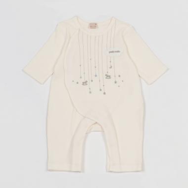 【オーガニック】星刺繍カバーオール