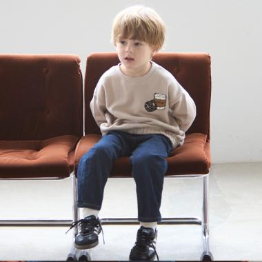 裏起毛デニムストレートパンツ