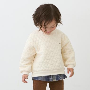 裾チェックトレーナー