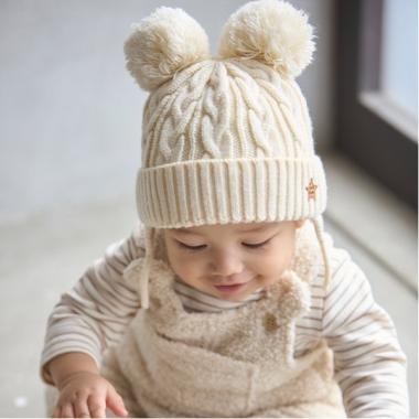 BABY Wぽんぽんニット帽