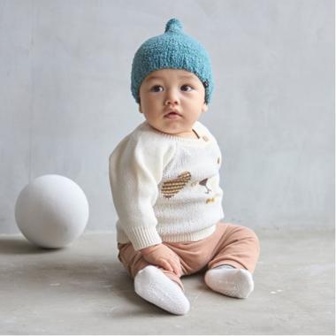 犬柄ニット＋パンツセット