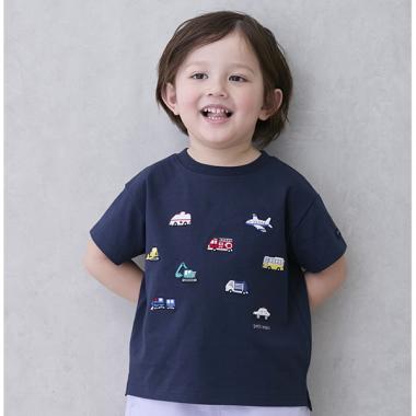 【接触冷感】働く車刺しゅう半袖Tシャツ