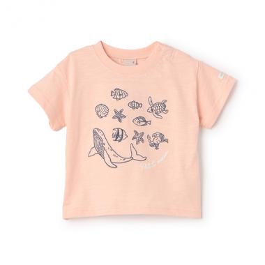 【接触冷感】海刺しゅう半袖Tシャツ(キッズサイズ)