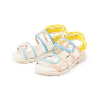 配色クリアサンダル