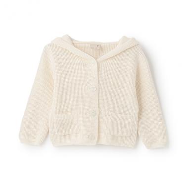 耳つきカーディガン